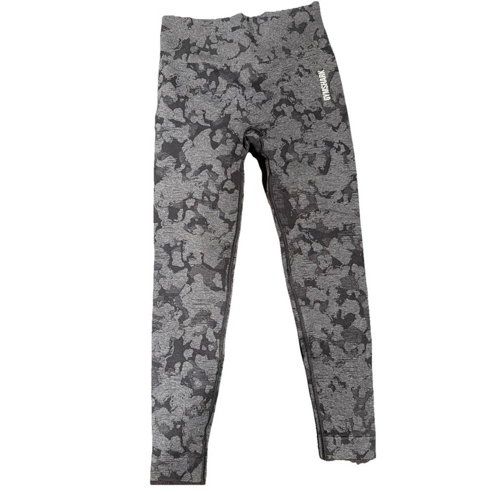Gymshark Adapt Camo Seamless Leggings - Gray Black S - Scrunch Butt High Waisted